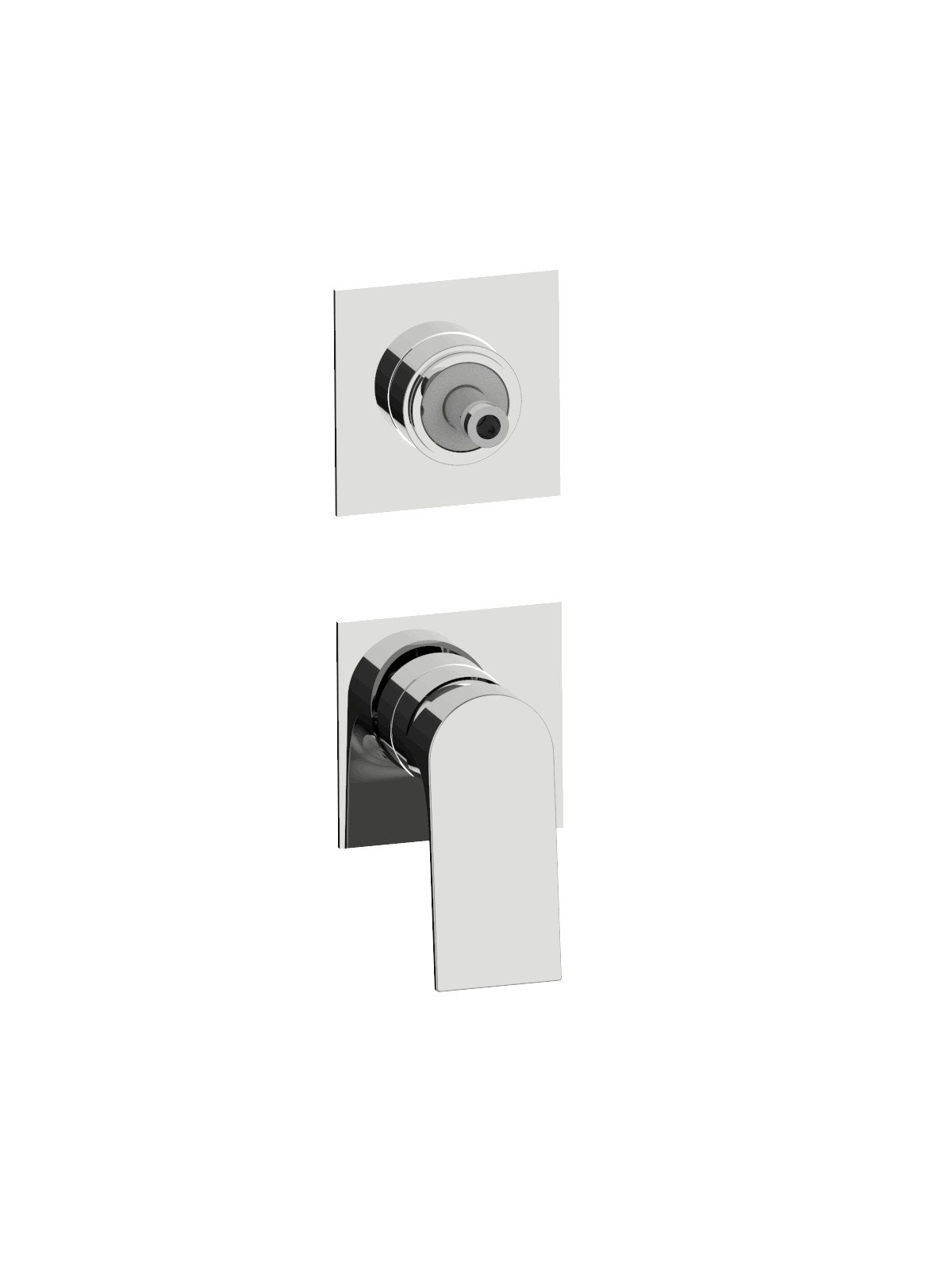 Solo parte exterior monomando 3 vias empotrado con inversor con