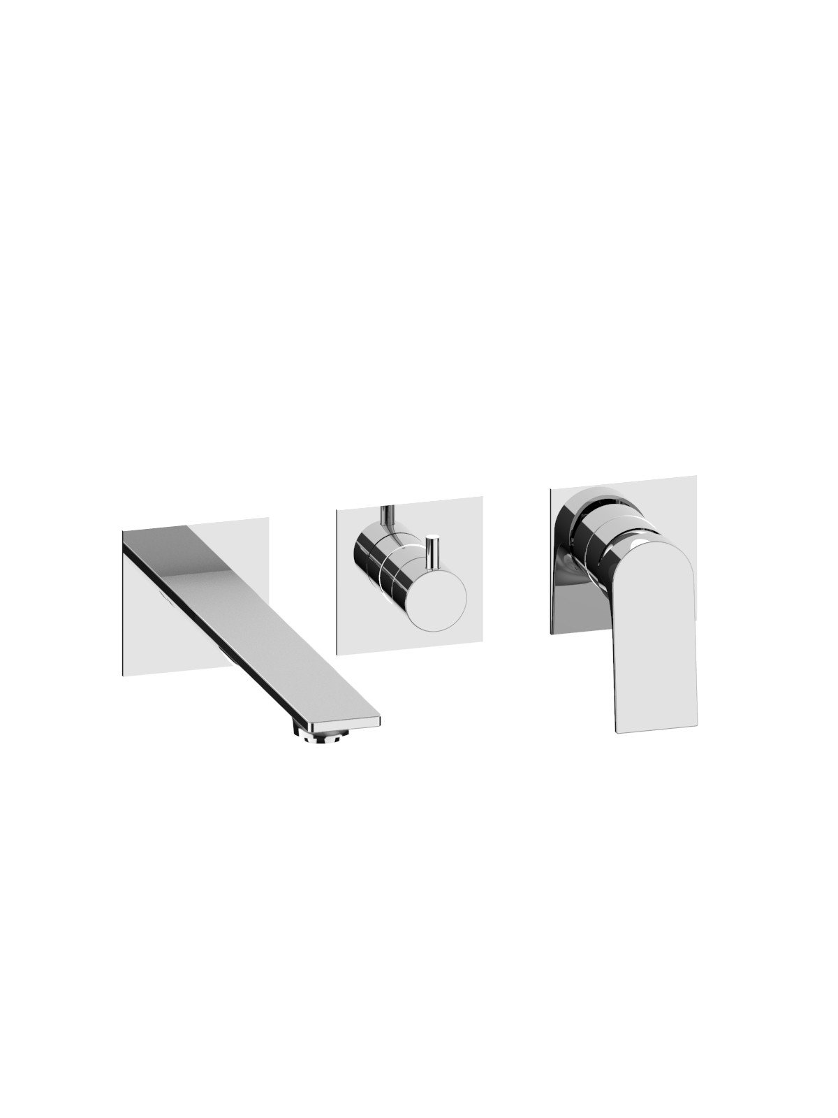 Solo parte exterior monomando empotrado baño con inversor 3 vias