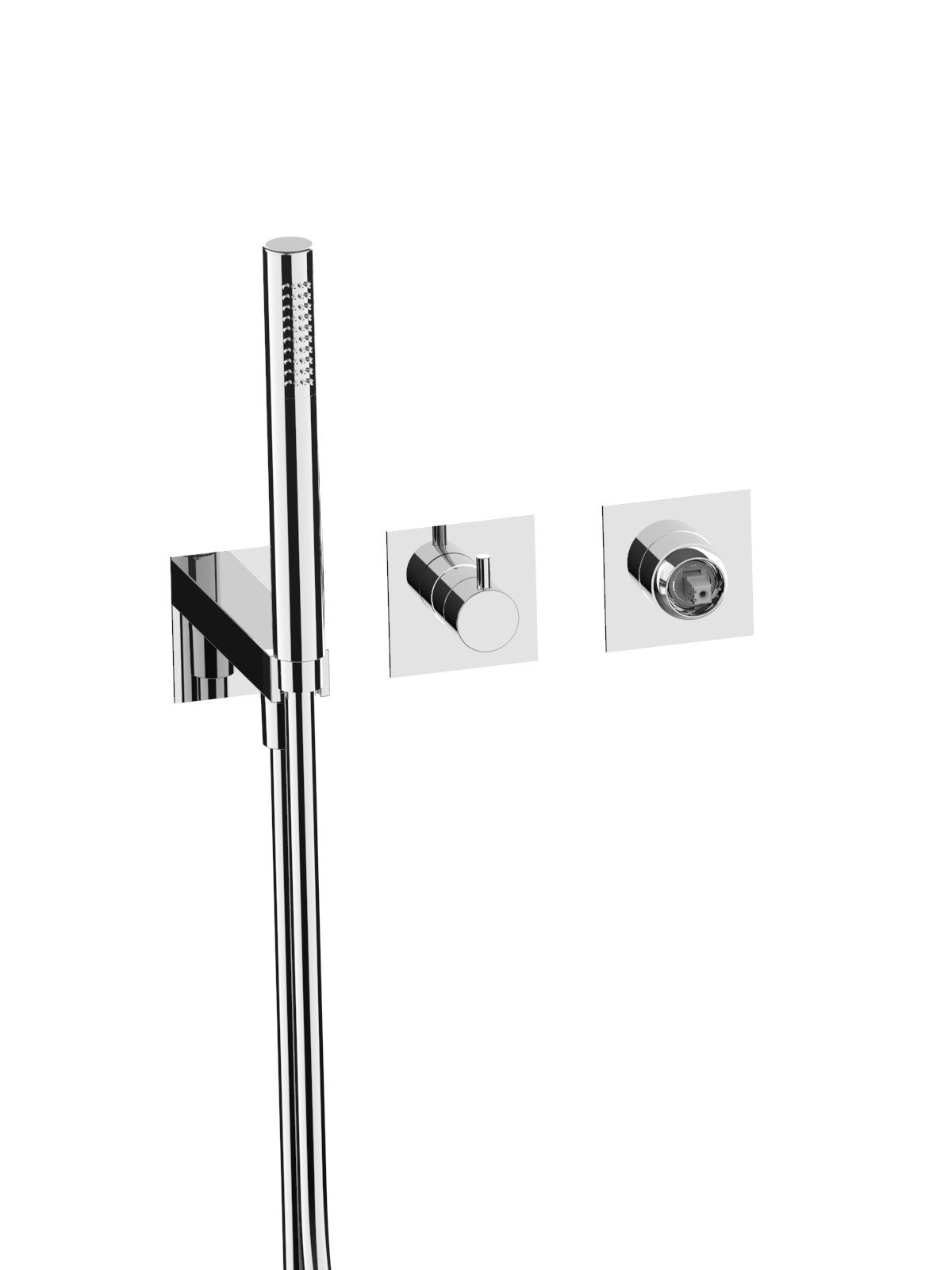 Solo parte exterior monomando empotrado baño con inversor 3 vias