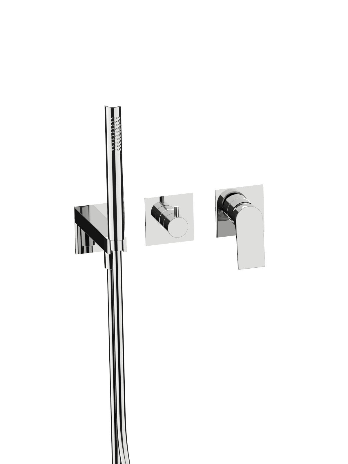 Solo parte exterior monomando empotrado baño con inversor 3 vias