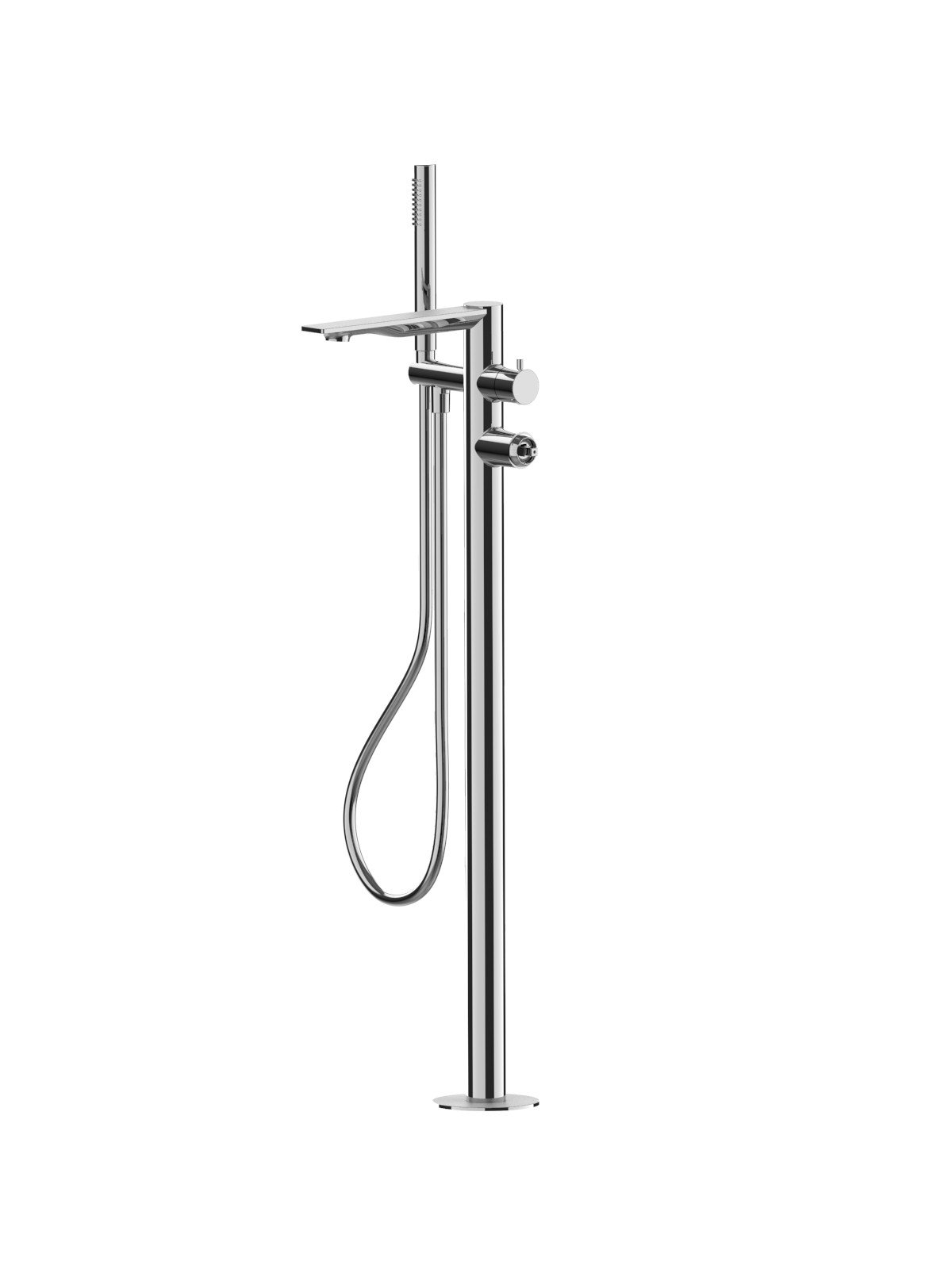 Sòlo parte exterior monomando baño de suelo con teleducha