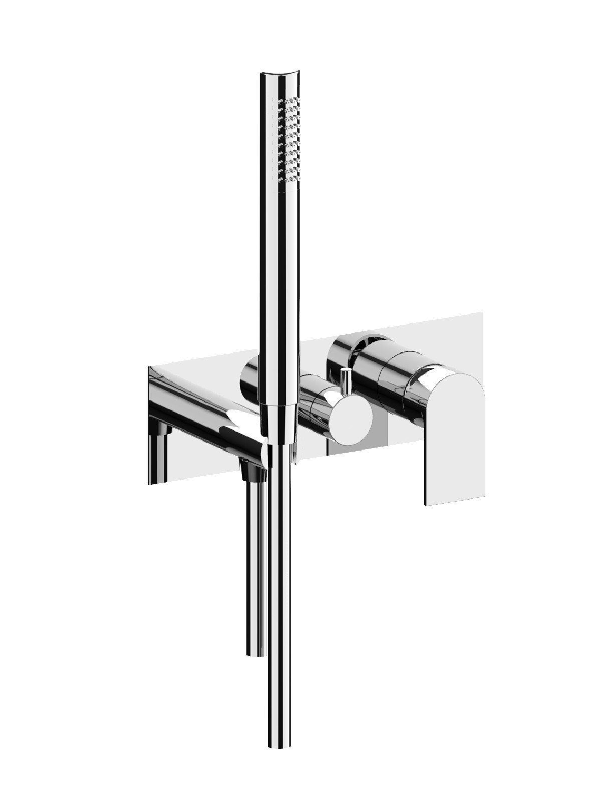 Solo parte exterior monomando 2 vias empotrado con inversor con