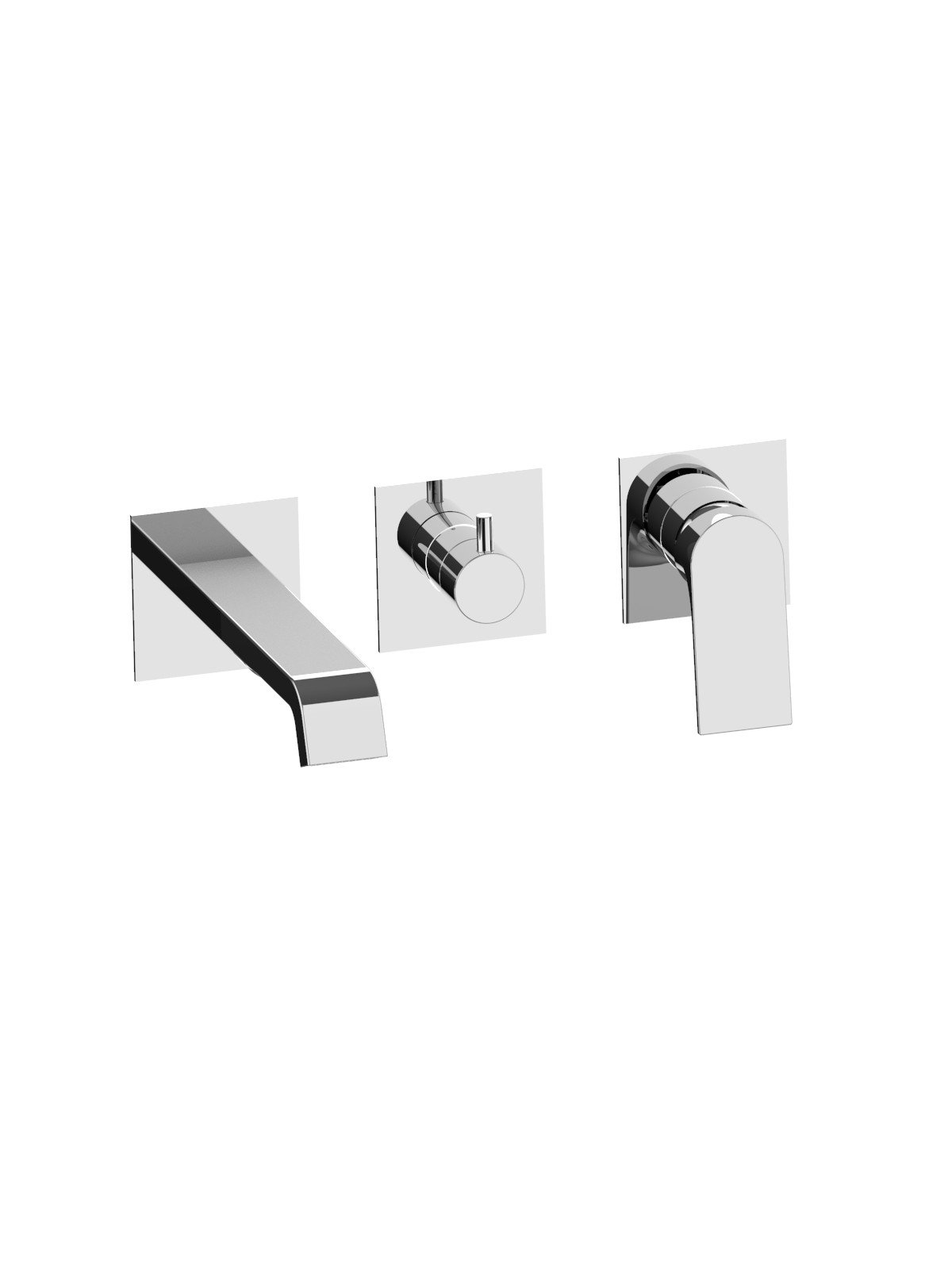 Solo parte exterior monomando empotrado baño con inversor 3 vias