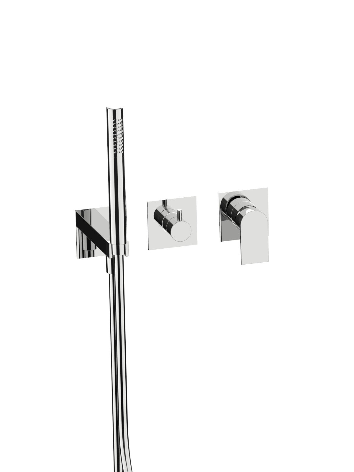 Solo parte exterior monomando empotrado baño con inversor 3 vias