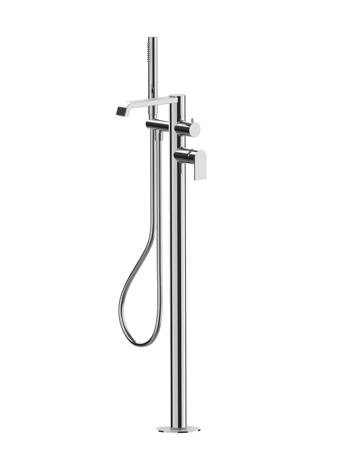 Sòlo parte exterior monomando baño de suelo con teleducha