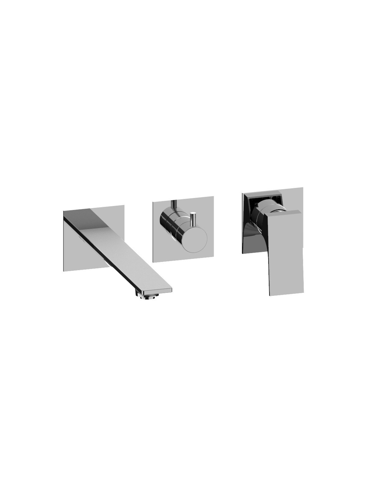 Solo parte exterior monomando empotrado baño con inversor 3 vias