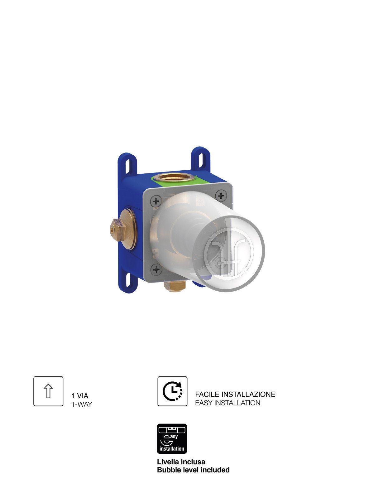 Cuerpo empotrado universal para mezclador ducha/baño